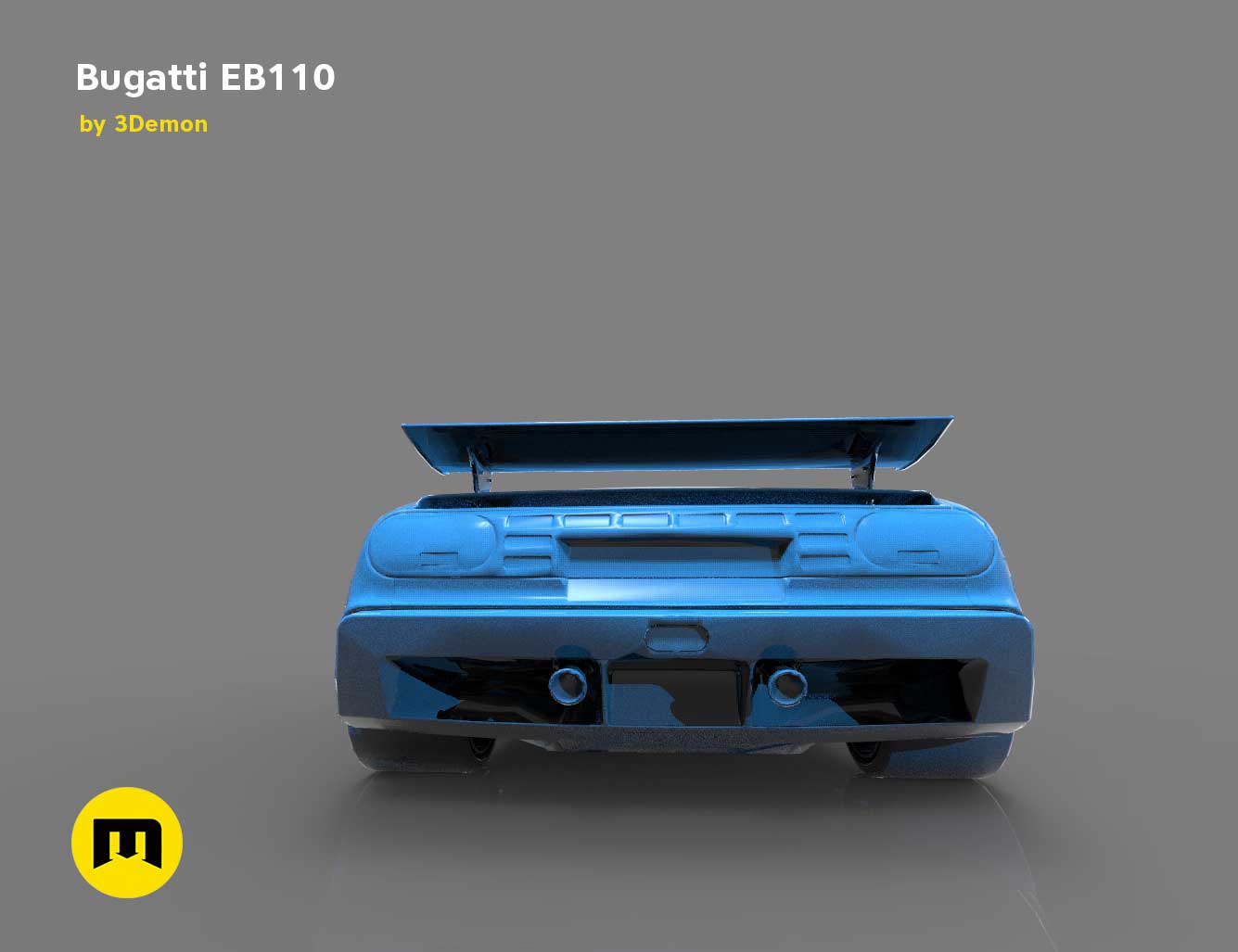 The mid-engine sport car - Bugatti EB110 3D print model