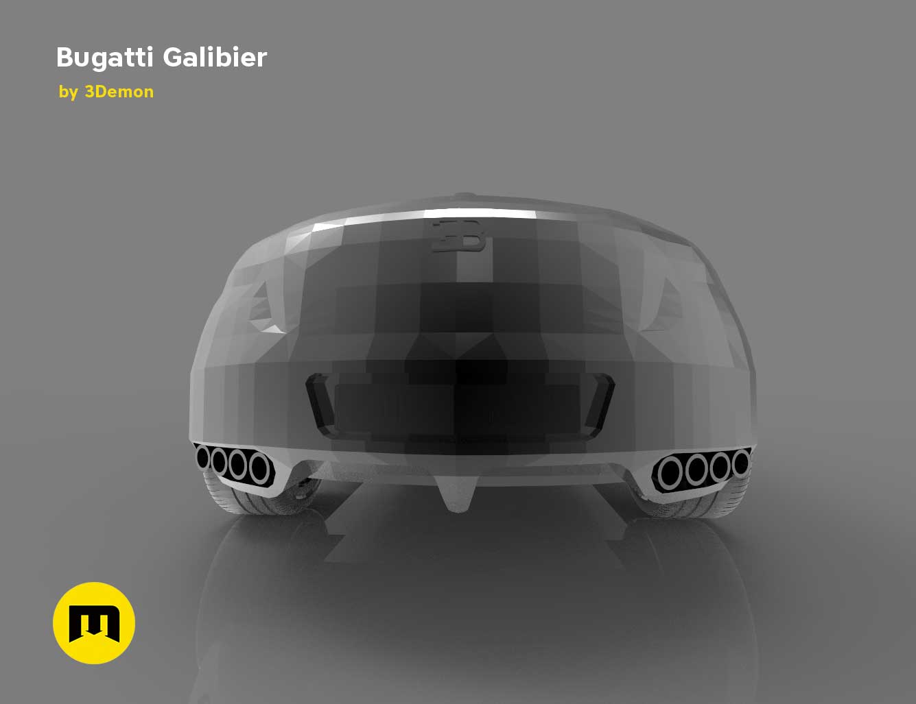 A four-seat concept car - Bugatti Galibier 3D print modelA four-seat concept car - Bugatti Galibier 3D print model