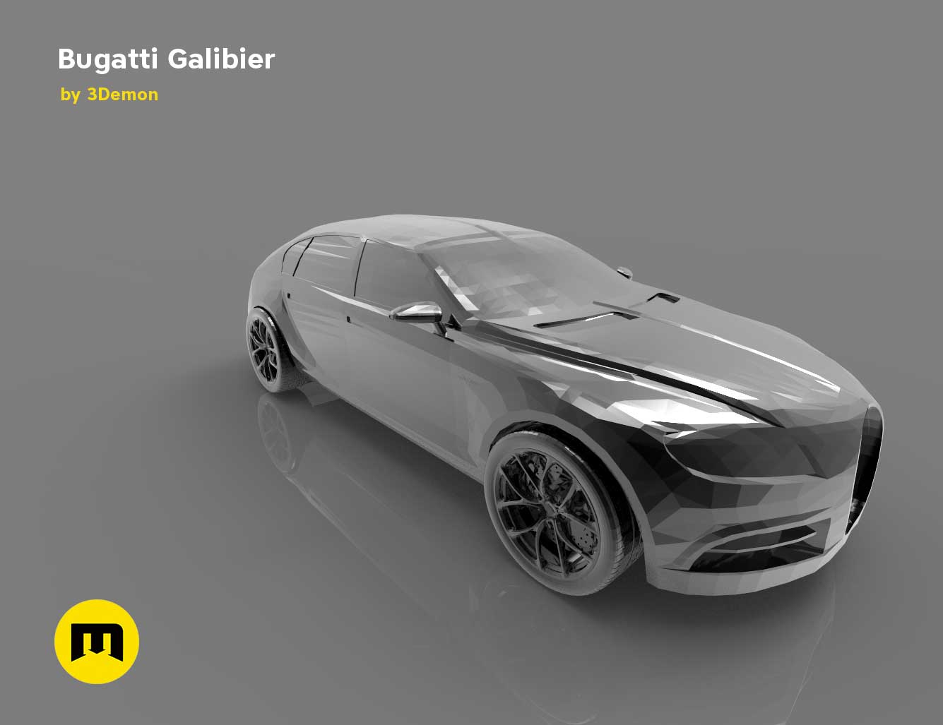 A four-seat concept car - Bugatti Galibier 3D print model