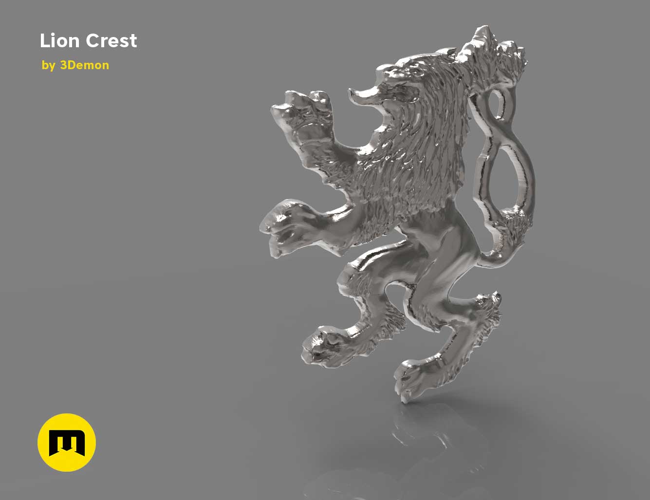 Lion Crest 3D print model