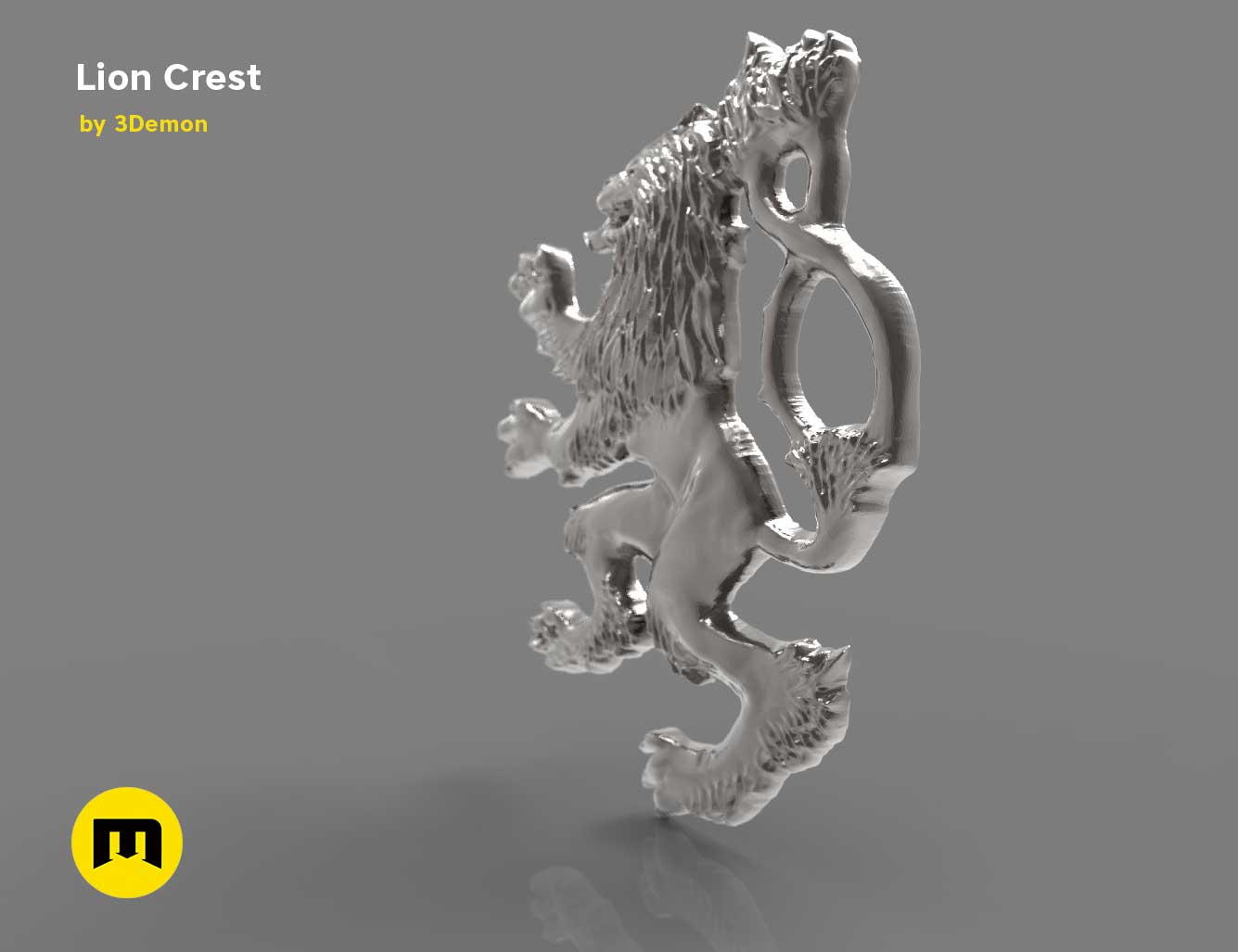 Lion Crest 3D print model