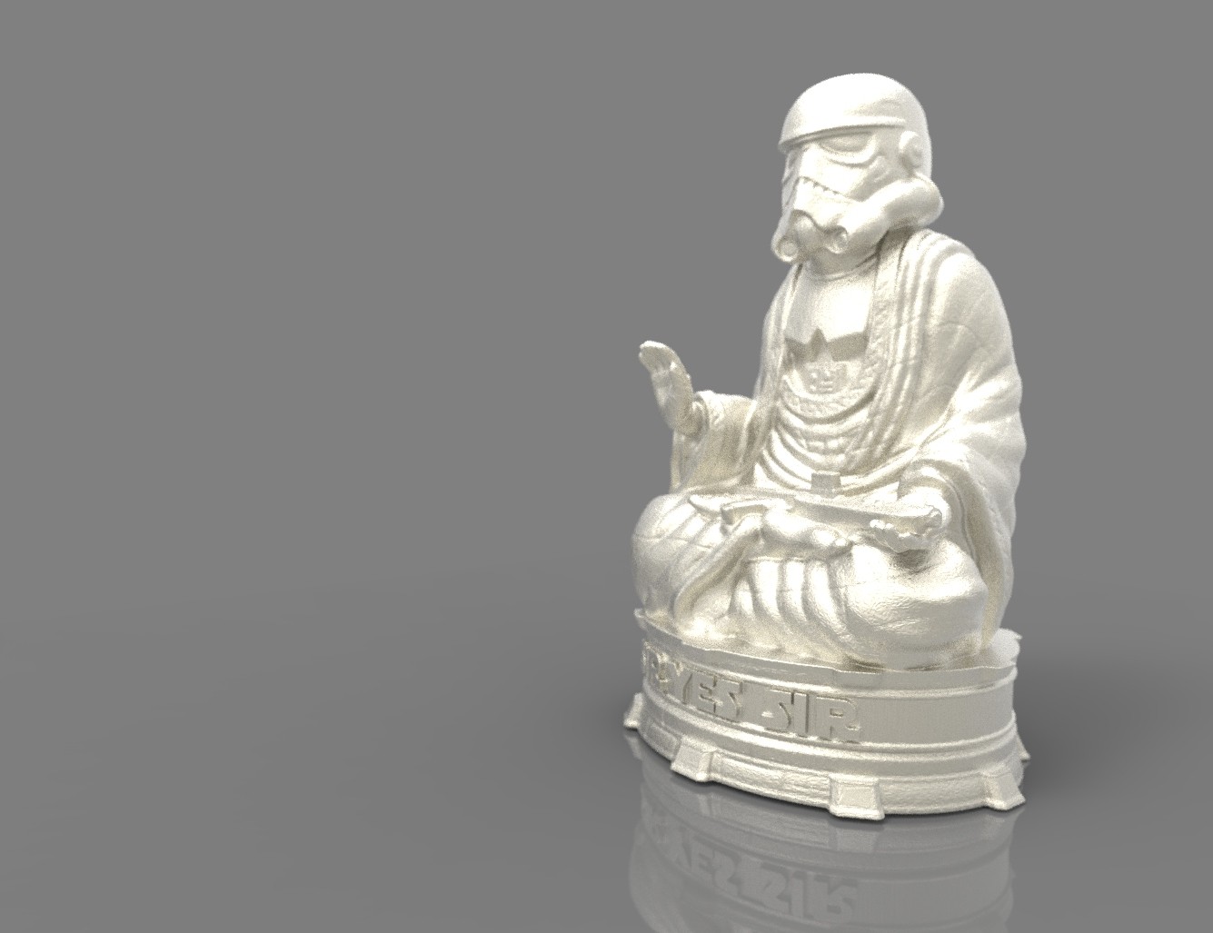 Buddha Stormtrooper 3D print model