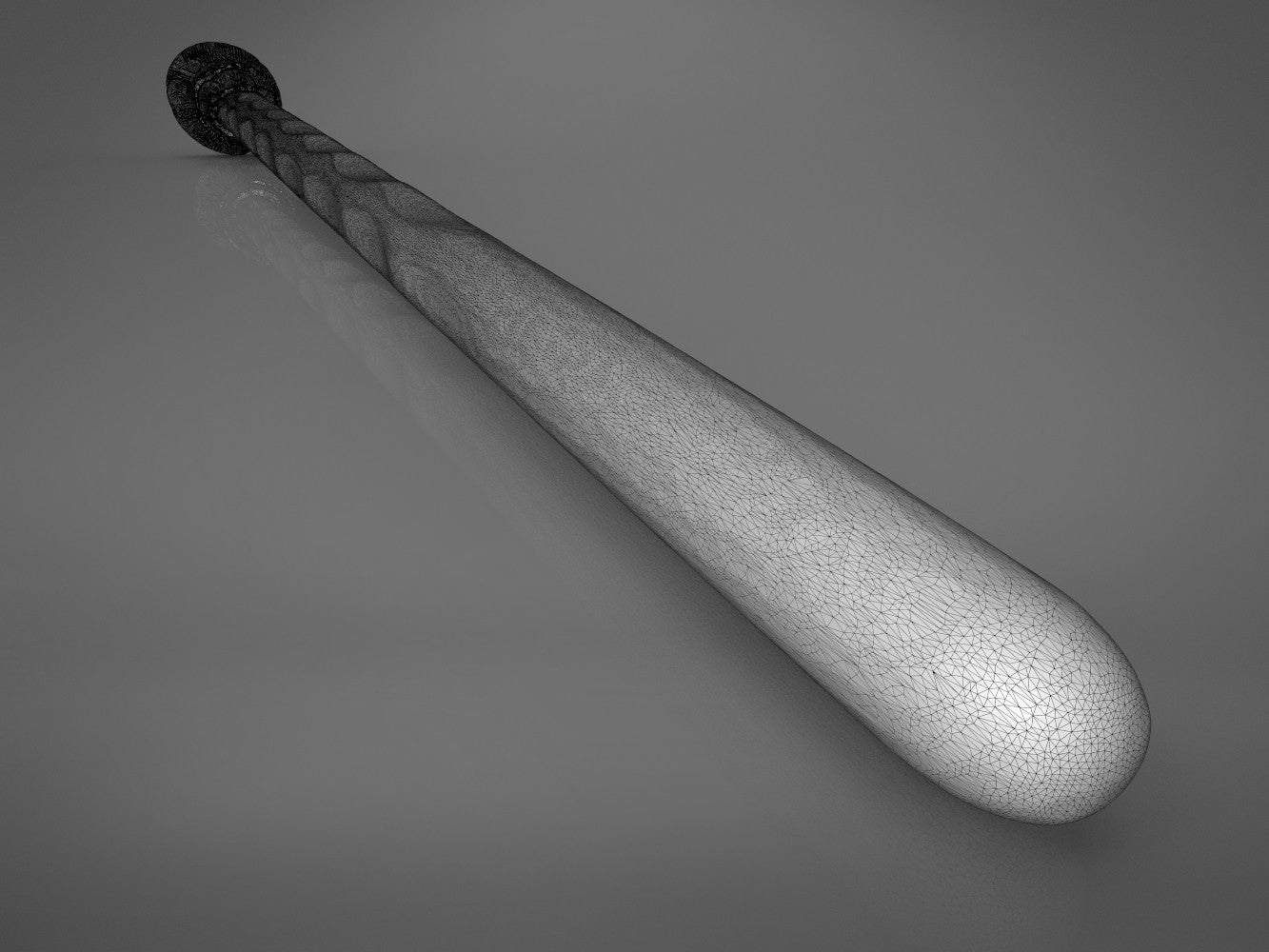 Alternate angle detail render of the narrow tapered tip section of Ron Weasley's 2nd wand model