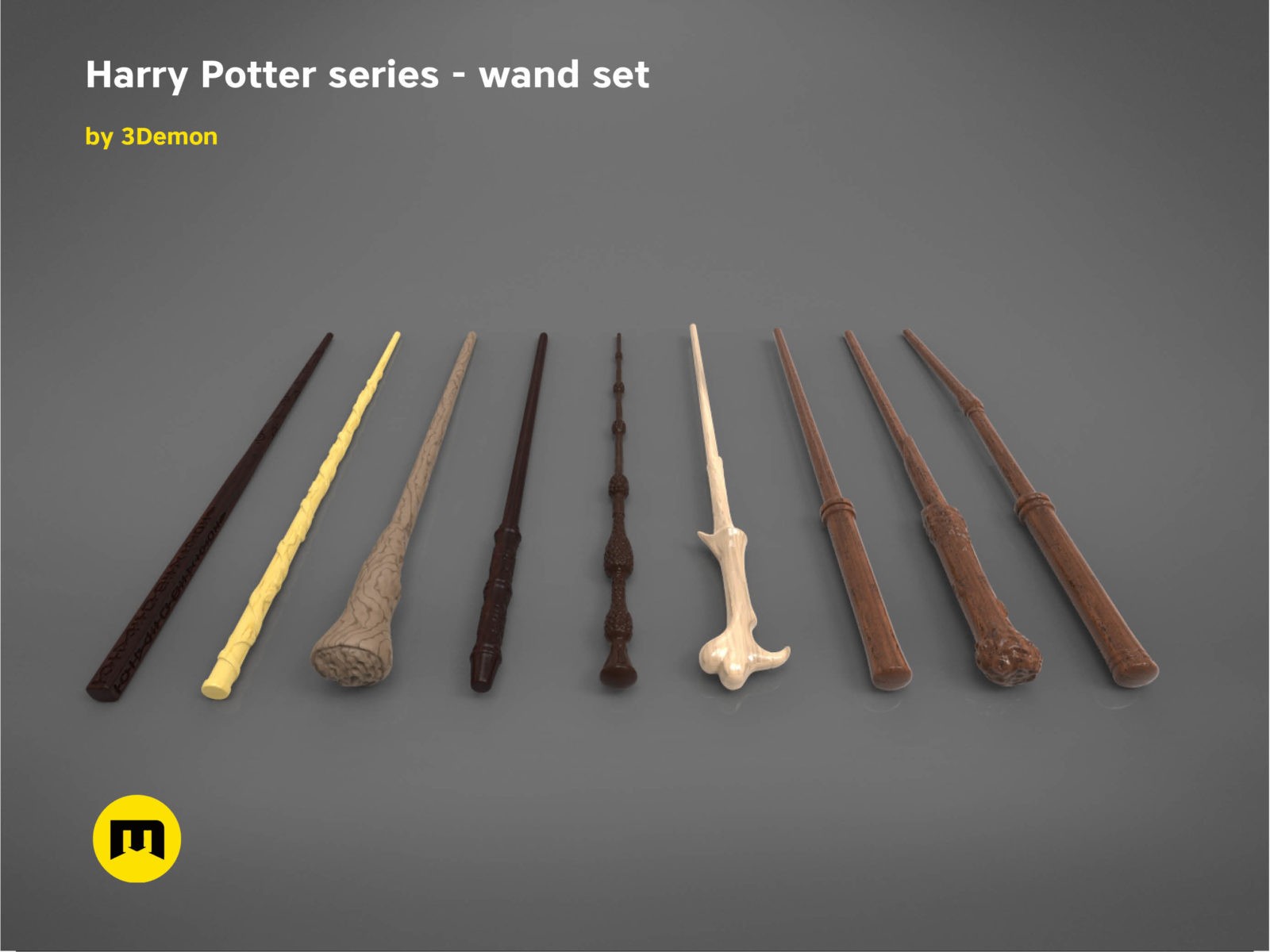 Harry Potter wand set Harry Potter films 3Demon 3D