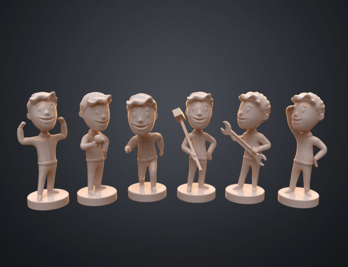 Vault Boy Bobblehead figures - Fallout — 3D printable STL model