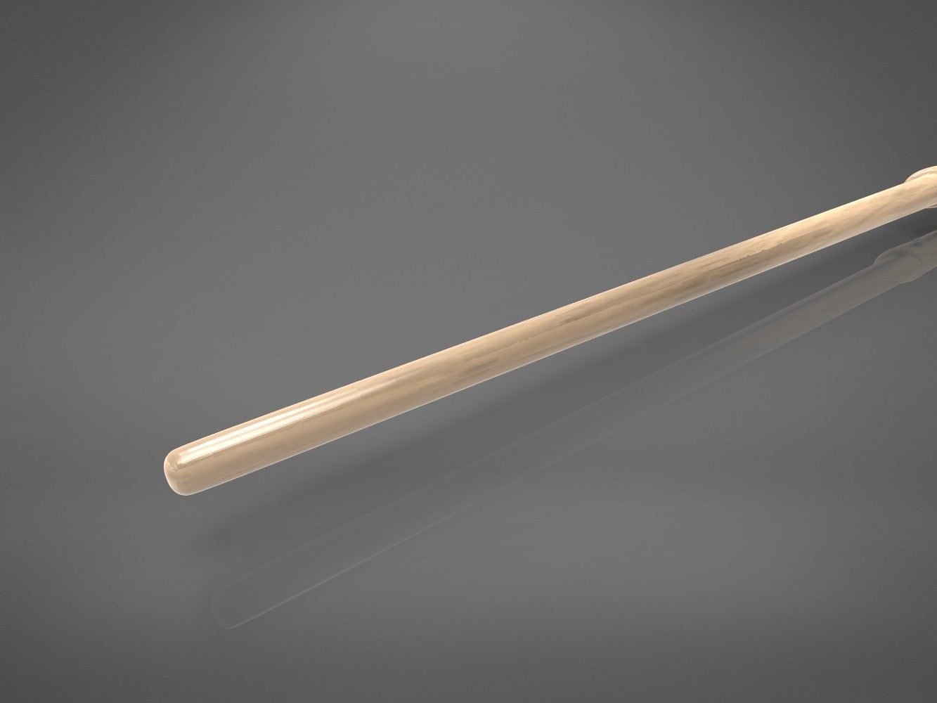 Close-up render showing uneven knobbly surface detail along the shaft of Voldemort's 3D print wand
