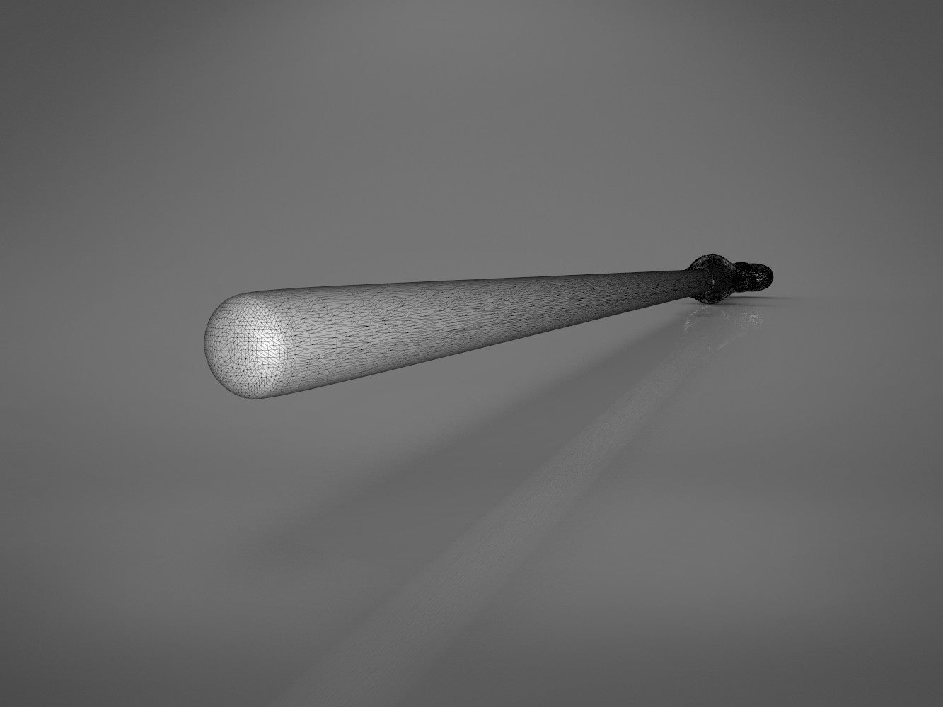 Sixth detail render of the angular dark handle of Lord Voldemort's 3D printable wand from Harry Potter