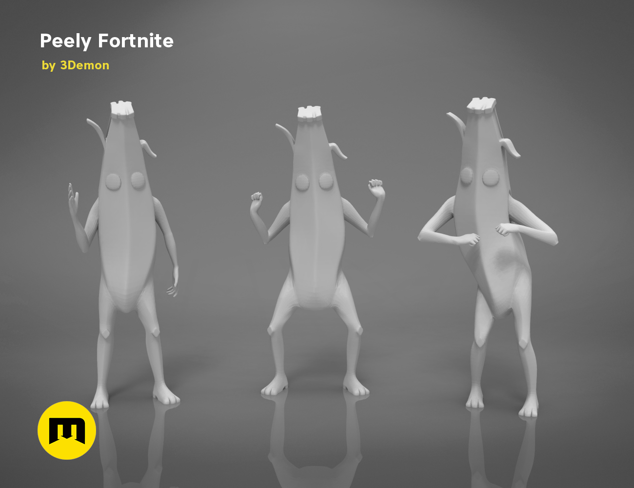 Peely Fortnite Banana Figure 3demon 3d Print Models Download - fortnite pri...