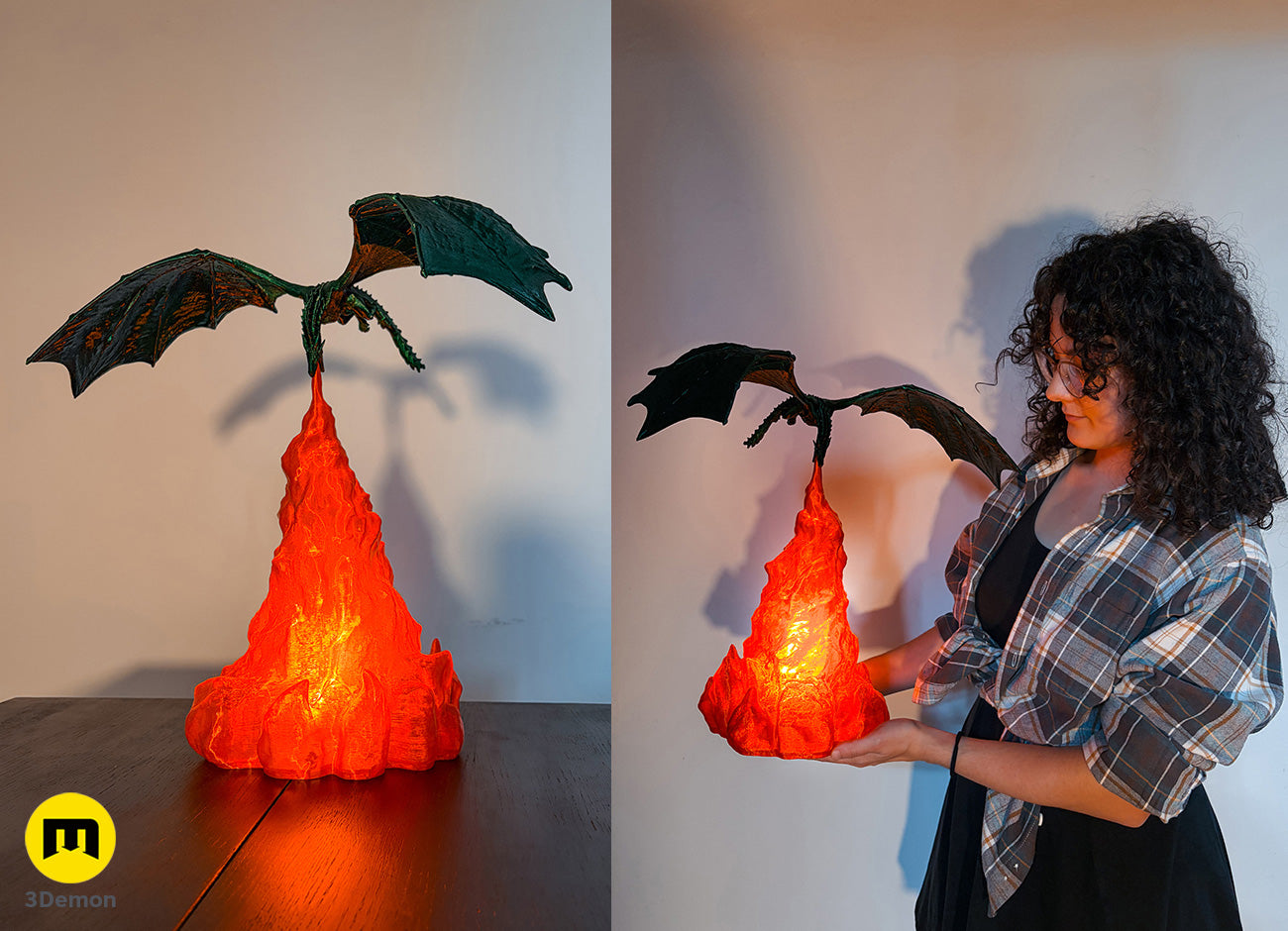 Game of Thrones Dragon - 3D print Figure and Lamp - Image 2