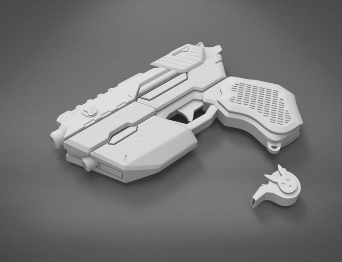 Officer D.Va gun and whistle from Overwatch — 3D printable STL model