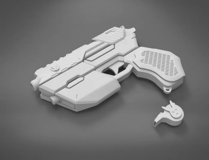 Officer D.Va gun and whistle from Overwatch — 3D printable STL model