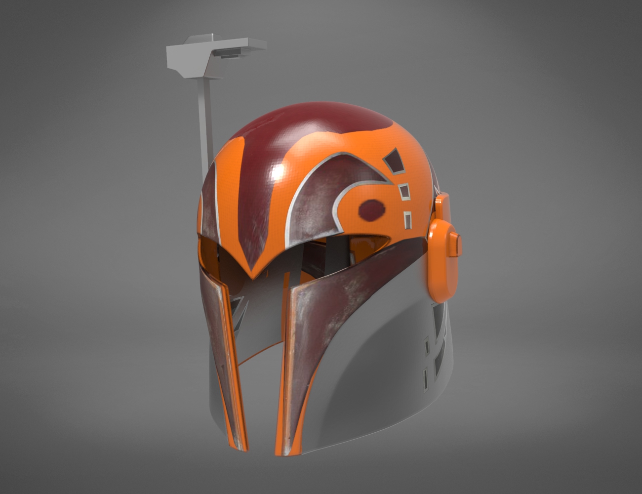 3D printable helmet inspired by the Guavian Enforcer