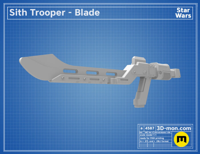 Sith Trooper Blade — 3D printable STL model