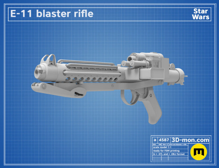 E-11 Blaster — 3D printable STL model