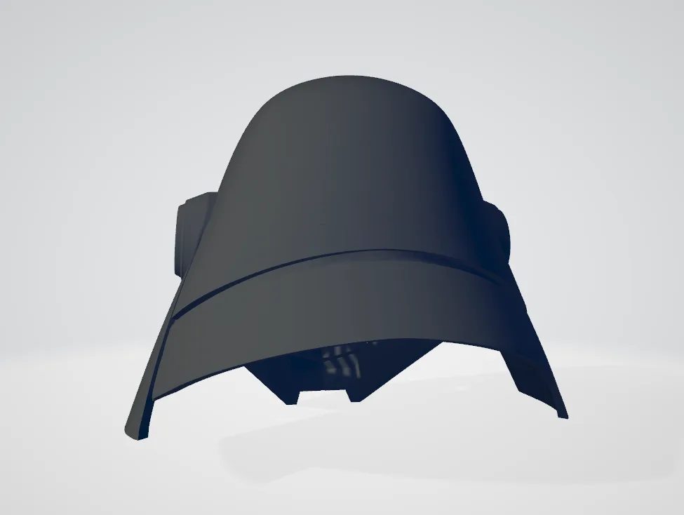 Second sister Inquisitor helmet - Star Wars Fallen Order STL, dark 3D print cosplay prop, rear view