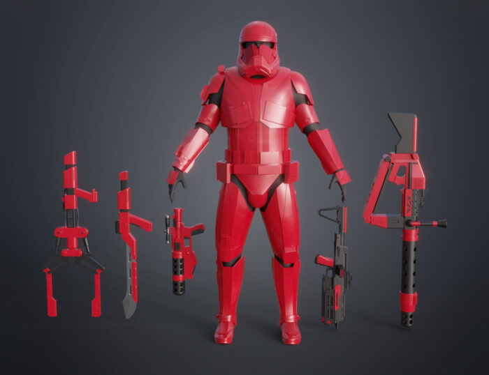 Sith Trooper Armor and Weapons — 3D printable STL model
