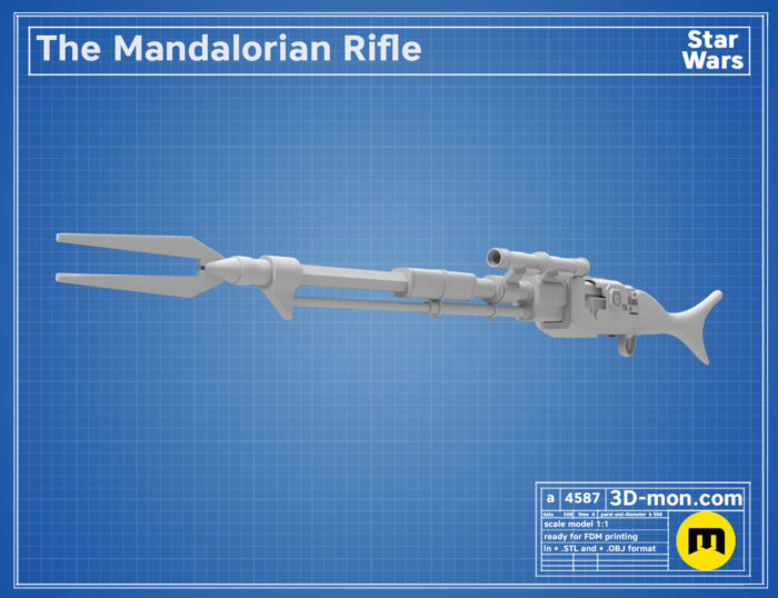Amban Phase-pulse Blaster Mandalorian Rifle — 3D printable STL model