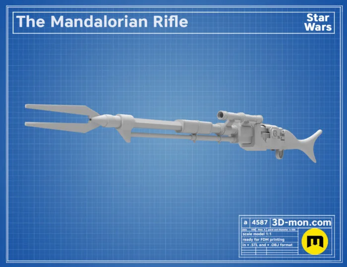 Amban Phase-pulse Blaster Mandalorian Rifle — 3D printable STL model