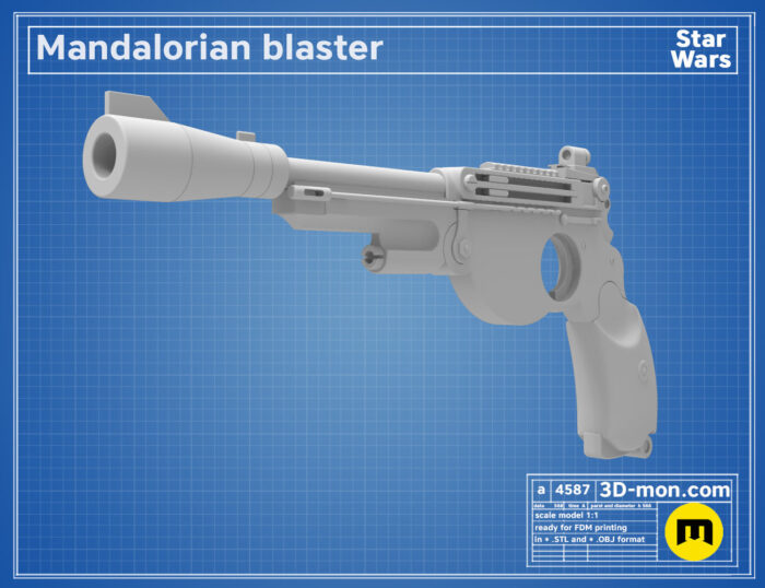 IB-94 Mandalorian Blaster — 3D printable STL model