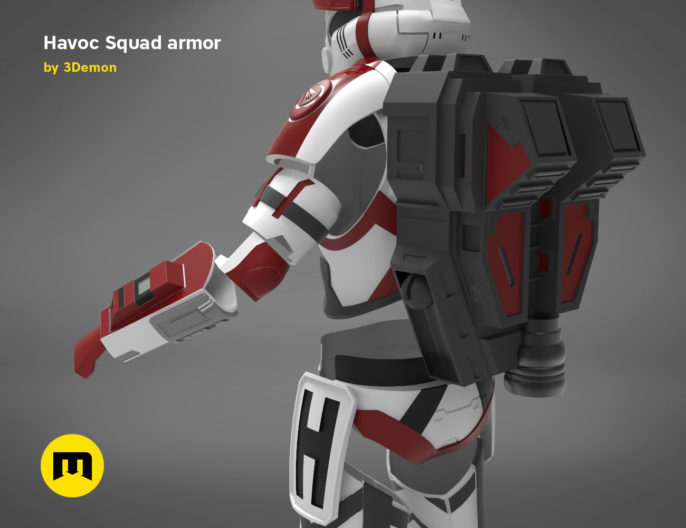 havoc trooper gauntlets pepakura files