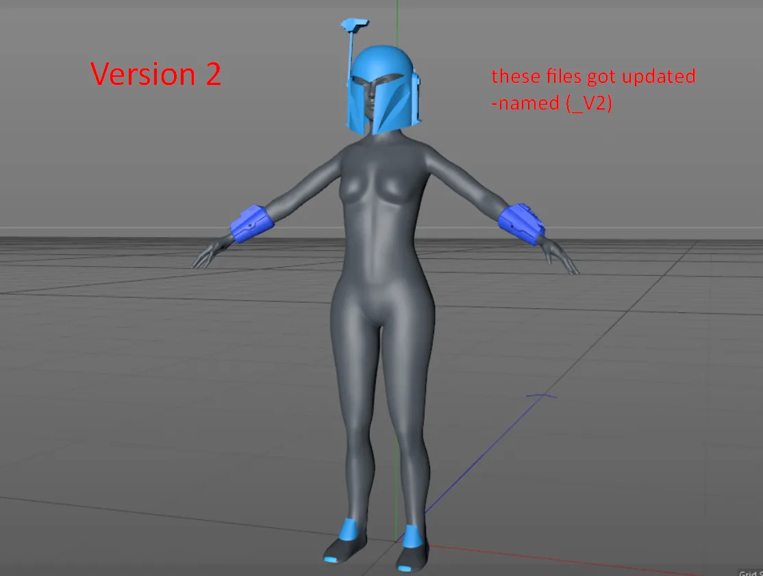 3D print preview of Bo-Katan Helmet - Starwars STL, wireframe mesh render with blue armor accents, 3D print cosplay prop