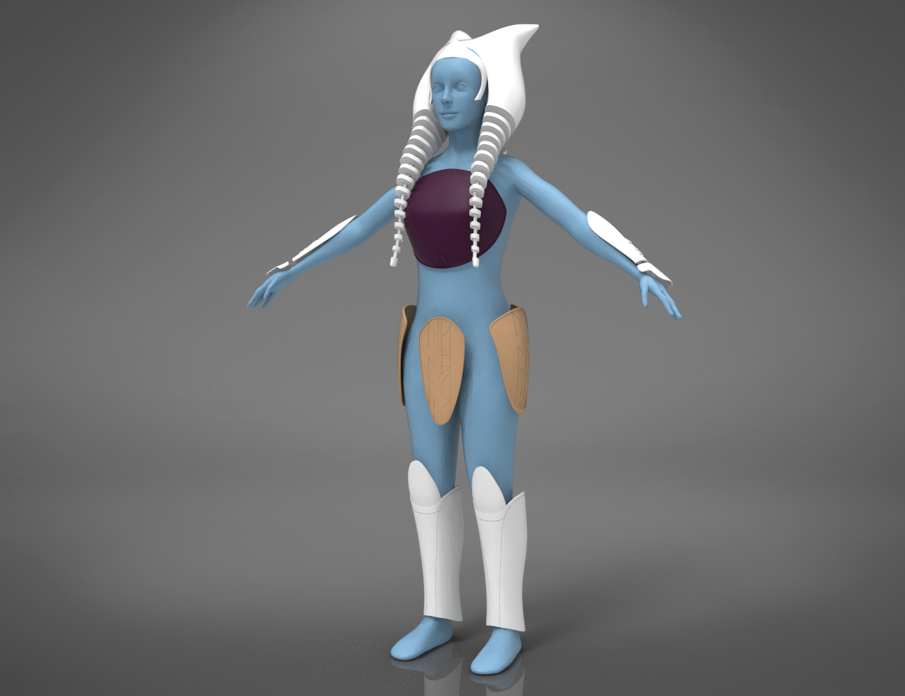 Ahsoka Tano Clone Wars Lower Leg Armor 3demon 3d Print Models Download 1693