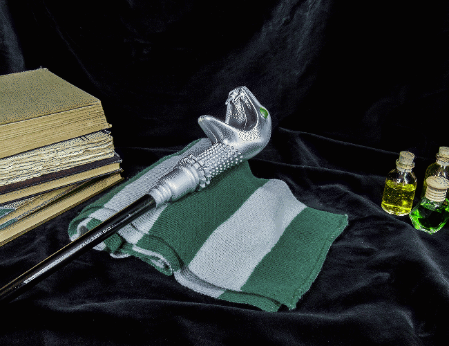Animated GIF showcasing rotating 3D printable Lucius Malfoy’s Wand model by 3Demon