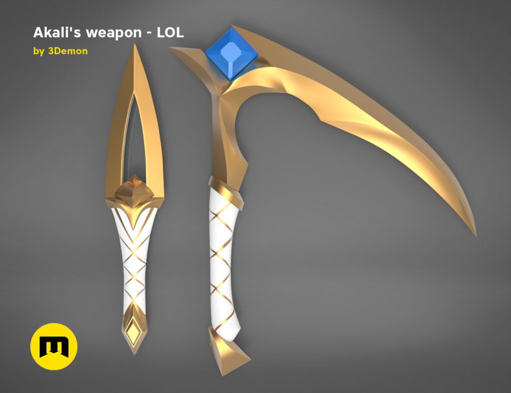 Kda Akali’s Weapons League Of Legends 3demon 3d Print Models Download
