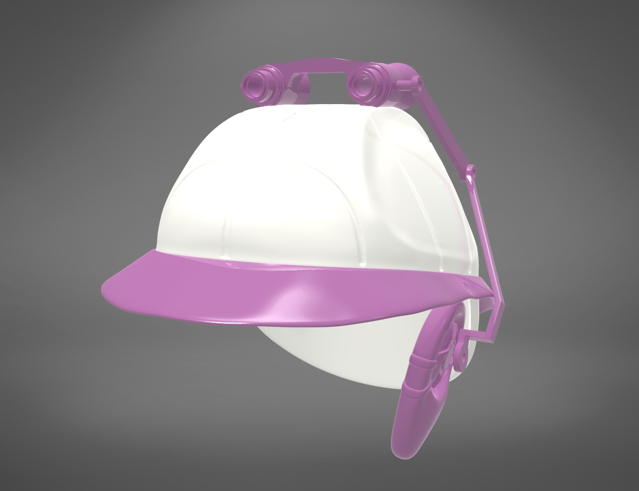 Zam Wesell Bundle STL, purple visor with dual-lens headpiece, 3D print cosplay prop