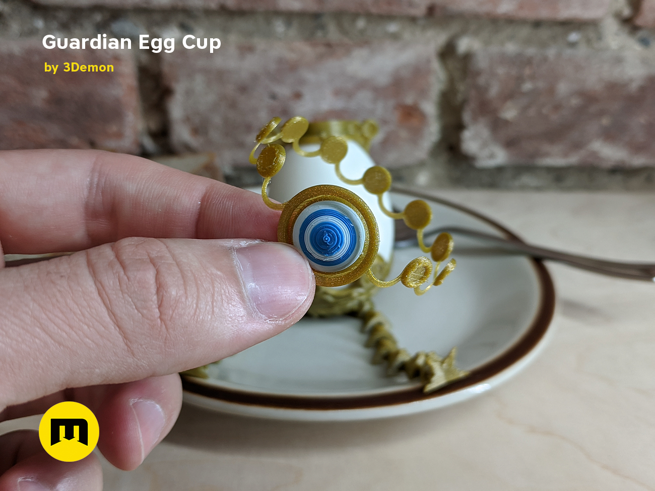 STL file Soft boiled egg holder cup Duck 🥚・3D printable design
