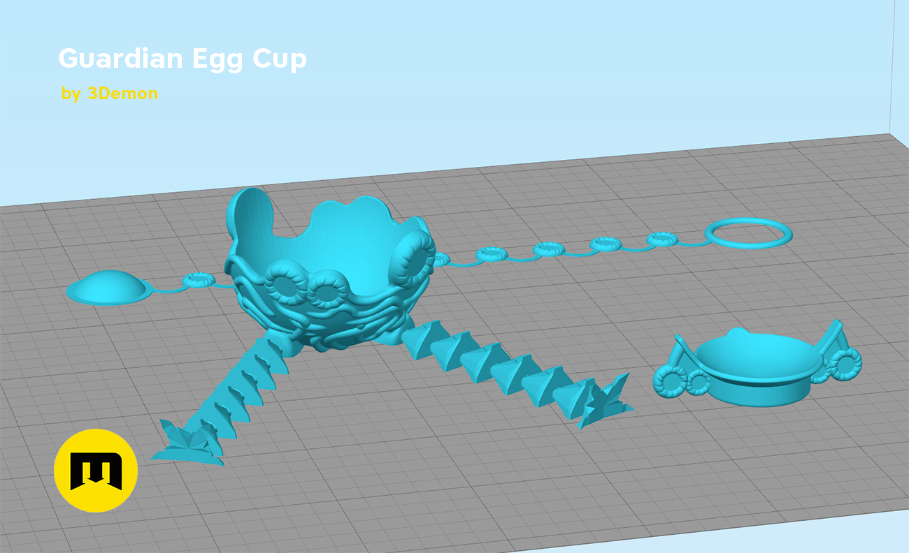 STL file Soft boiled egg holder cup Duck 🥚・3D printable design