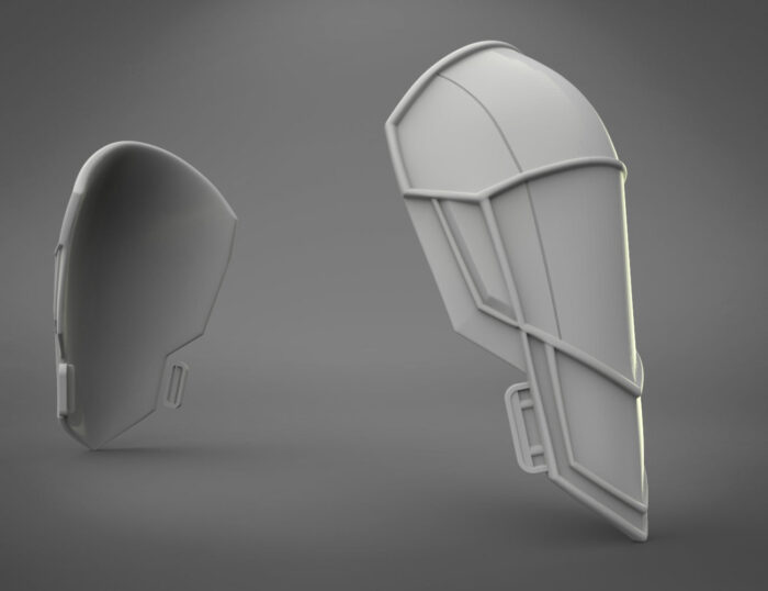 White shoulder armor - Black Widow — 3D printable STL model