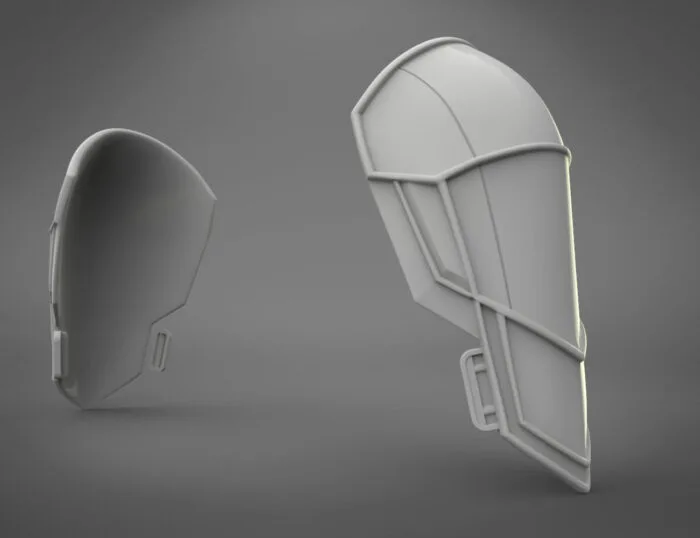 White shoulder armor - Black Widow — 3D printable STL model
