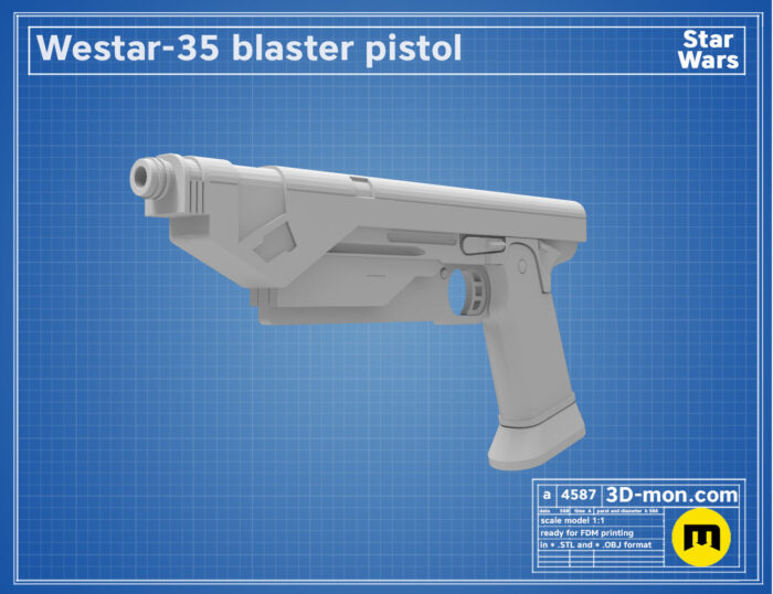 Westar-35 Bo-Katan Mandalorian Blaster — 3D printable STL model