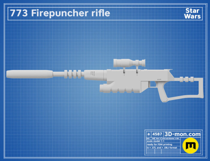 773 Firepuncher Rifle — 3D printable STL model