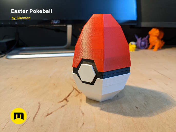 Pokeball Easter Egg Box Decoration – 3Demon - 3D print models download