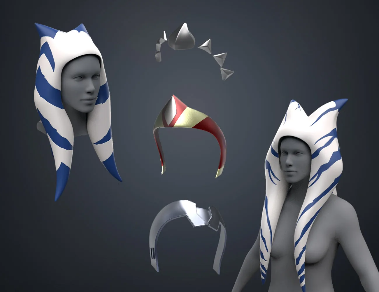 Ahsoka Tano Headpieces STL | 3D Printable Accessory | 3Demon