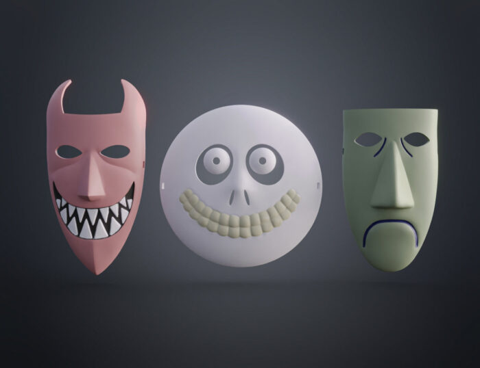 The Nightmare Before Christmas - masks bundle — 3D printable STL model
