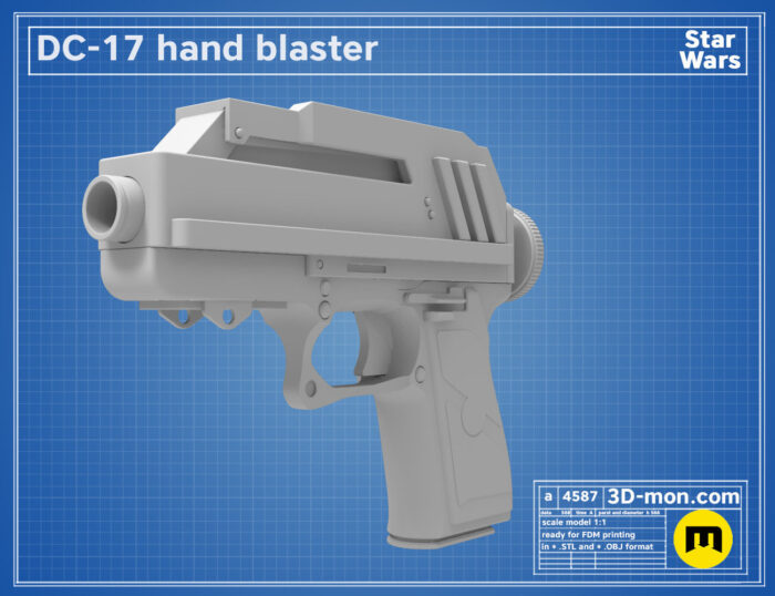 DC-17 Blaster (Games) — 3D printable STL model