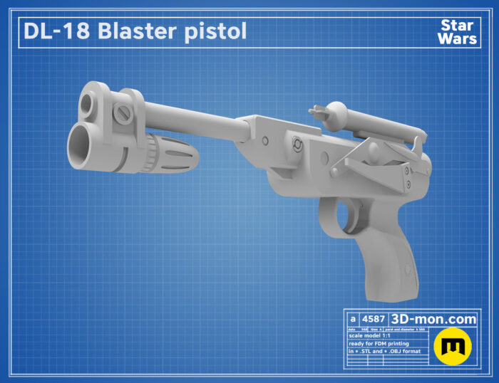 DL-18 Blaster — 3D printable STL model