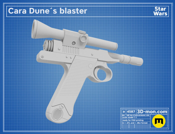 Cara Dune's Blaster — 3D printable STL model