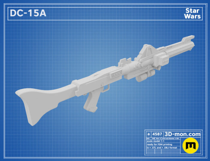 DC-15A Blaster — 3D printable STL model