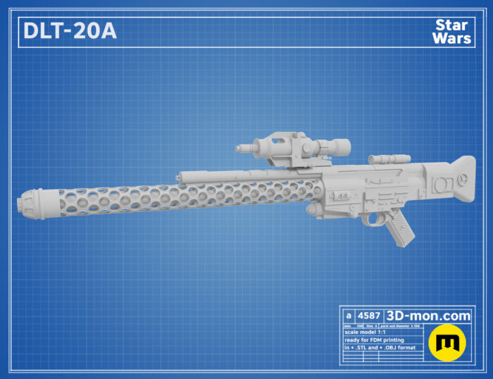 DLT-20A Blaster Rifle — 3D printable STL model