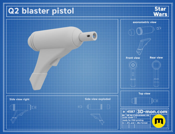 Q2 Blaster — 3D printable STL model