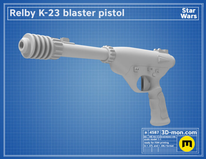 Relby K-23 Blaster — 3D printable STL model