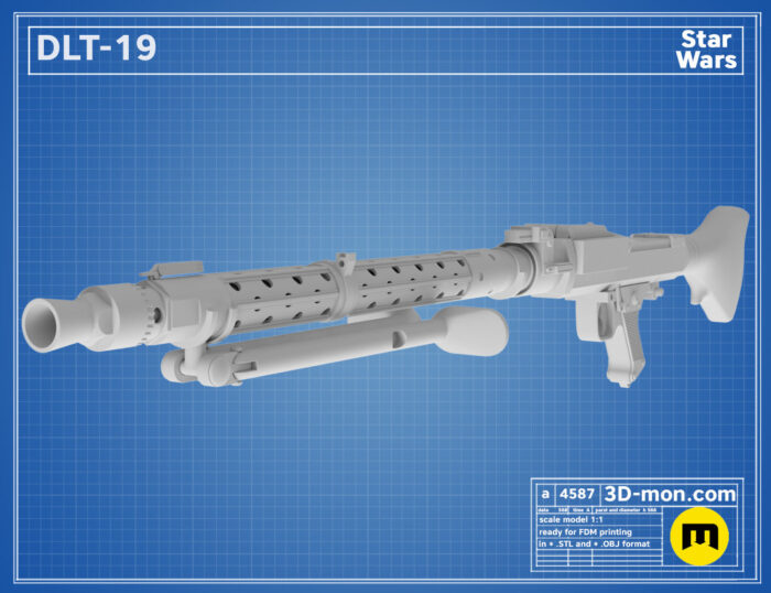 DLT-19 Blaster — 3D printable STL model