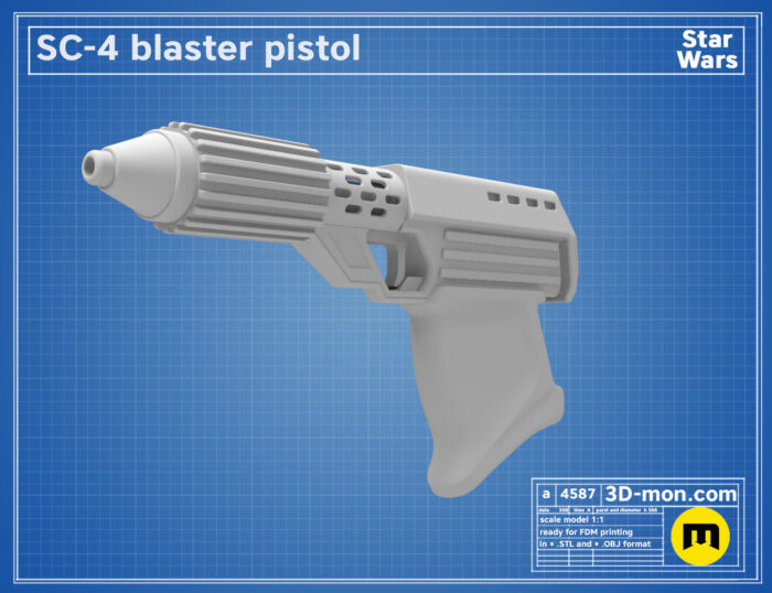 SC-4 Blaster Pistol — 3D printable STL model