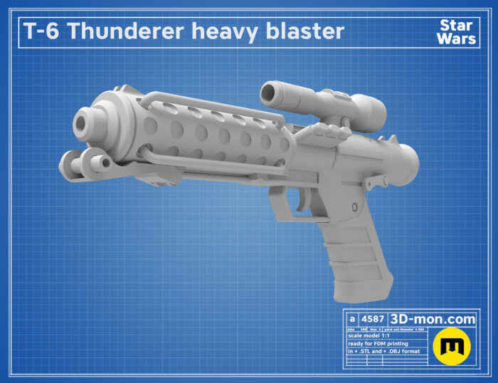 T-6 Thunderer Heavy Blaster — 3D printable STL model