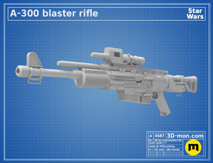A-300 Blaster Rifle — 3D printable STL model