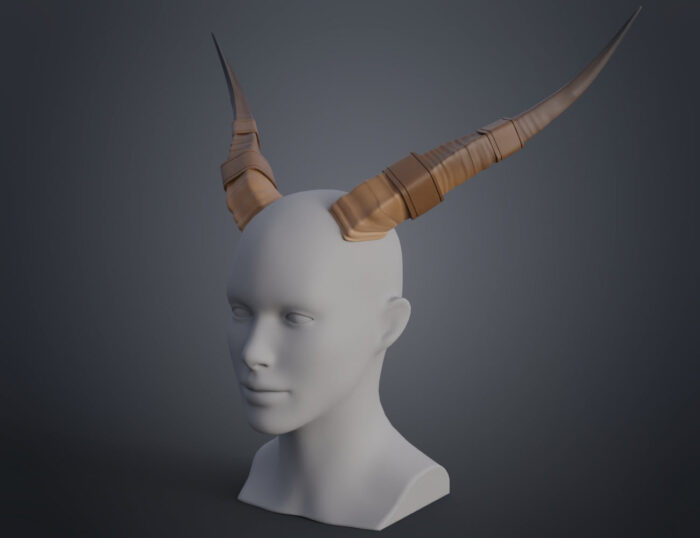 Antelope modified horns — 3D printable STL model